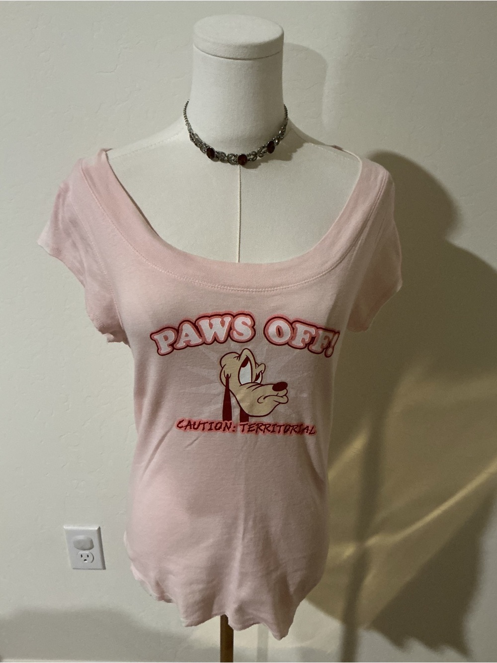 PAWS OFF! Pink Graphic Tee